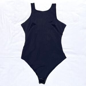 Pinsy High Neck Hourglass Shaping Thong Bodysuit Medium Black Shapewear